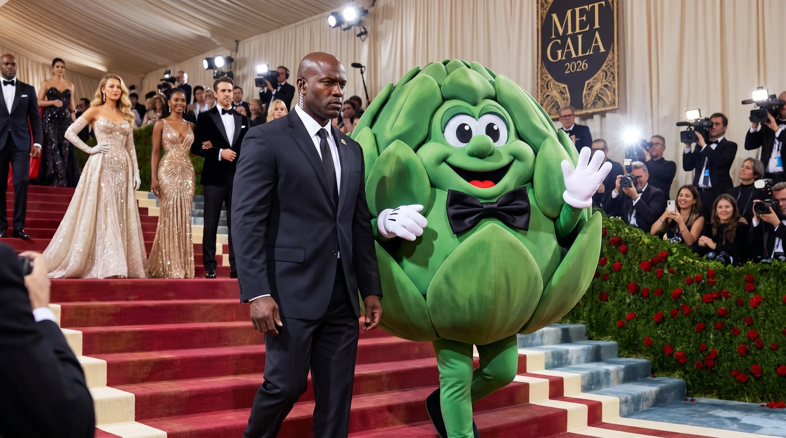 Artie the Artichoke at the Met Gala