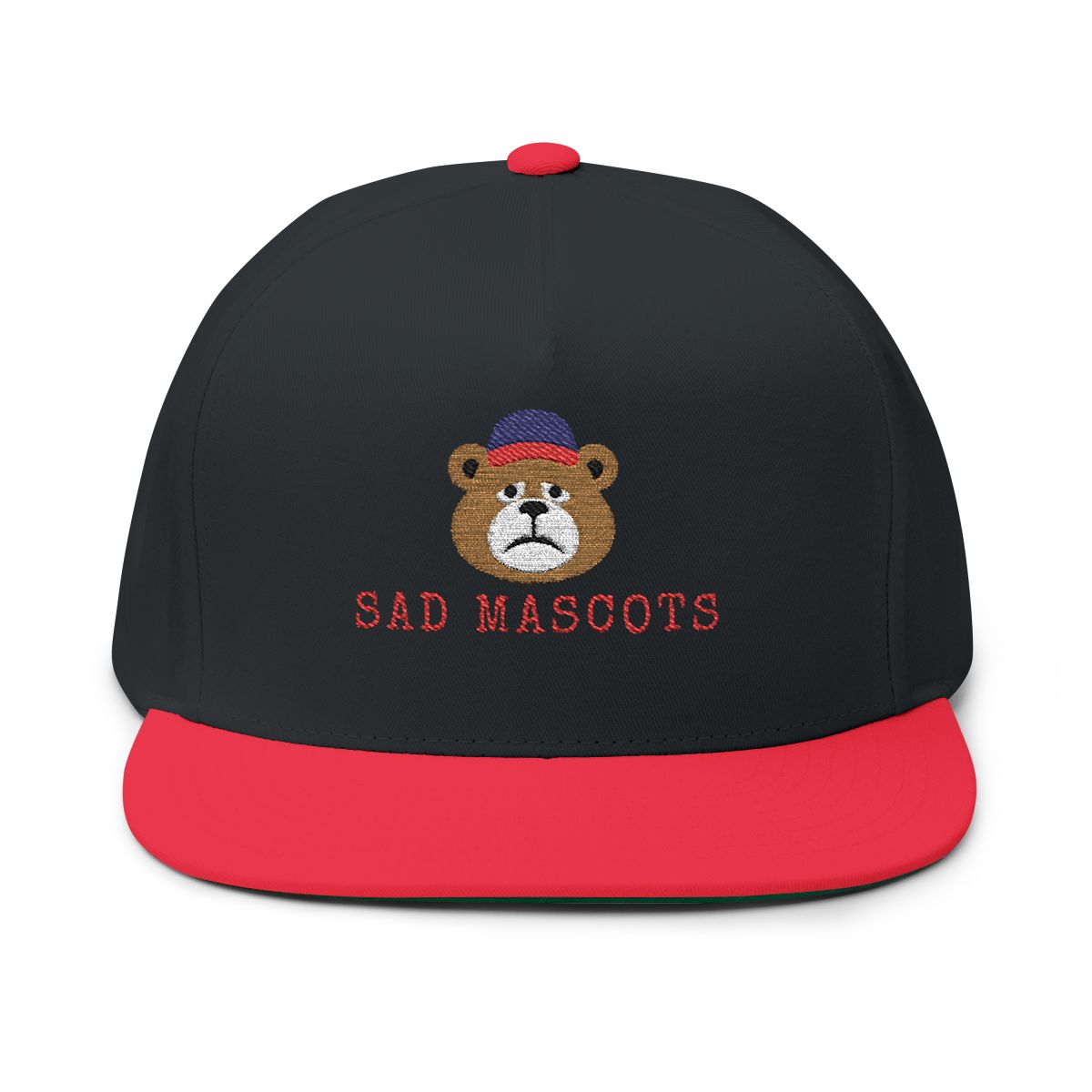 Embroidered Flat Bill Cap